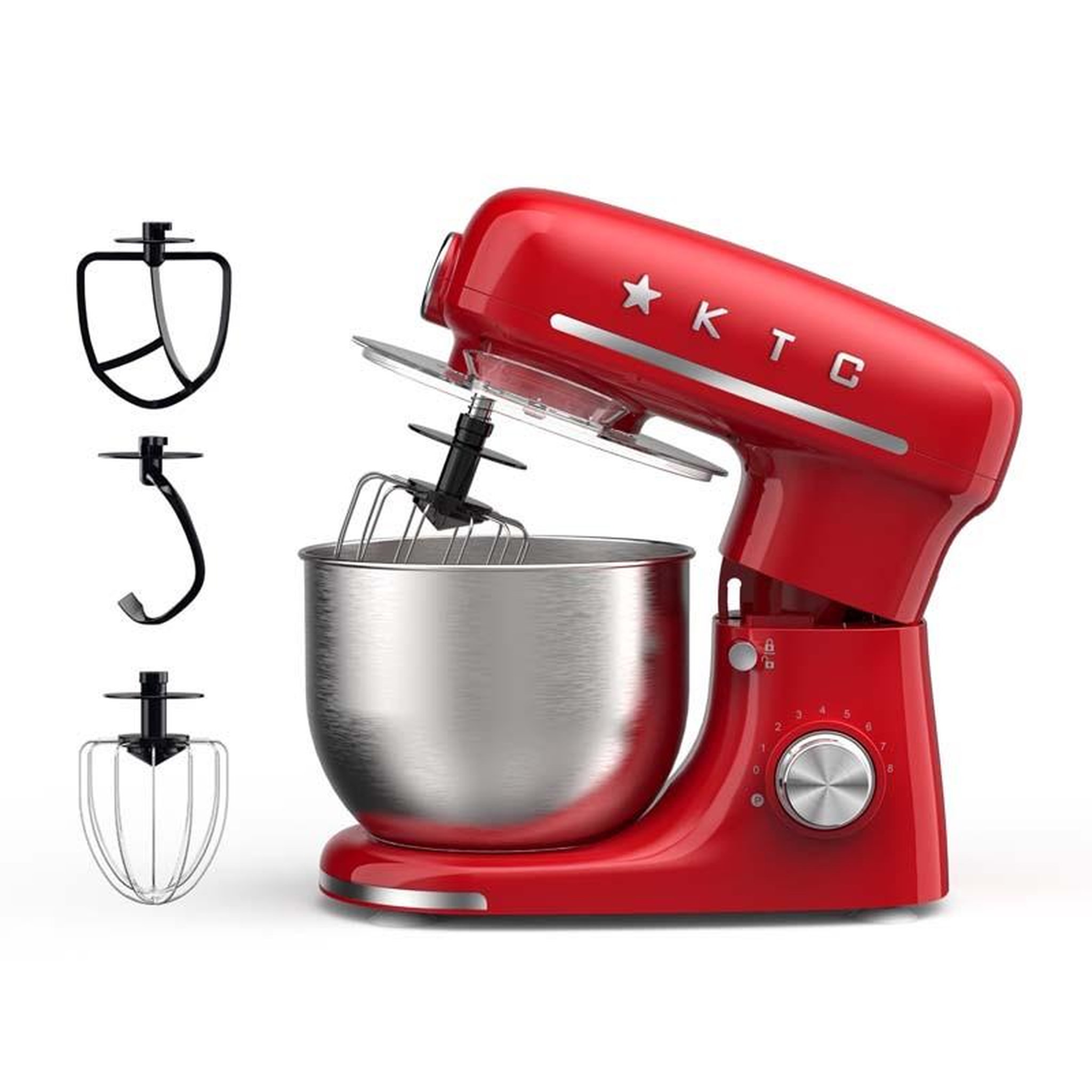 Voir la diapositive 2 : KITCHENCOOK Robot pétrin 5l inspiron red kitchencook