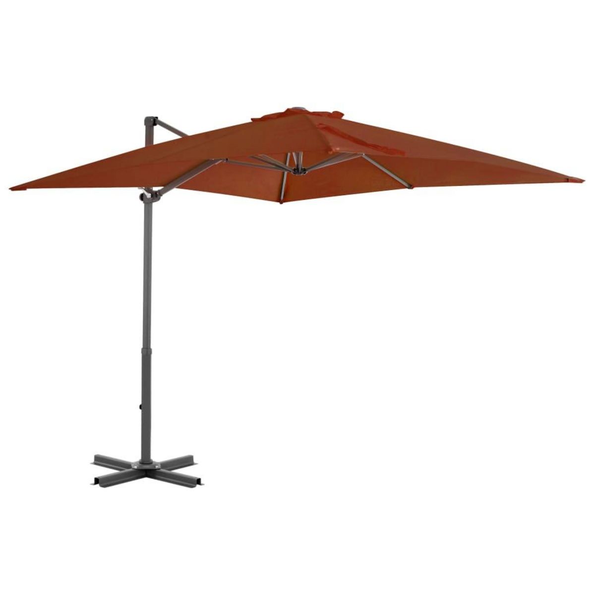 VIDAXL Parasol de jardin en porte-a-faux avec mat en aluminium