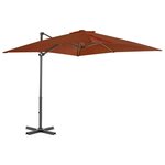 VIDAXL Parasol de jardin en porte-a-faux avec mat en aluminium