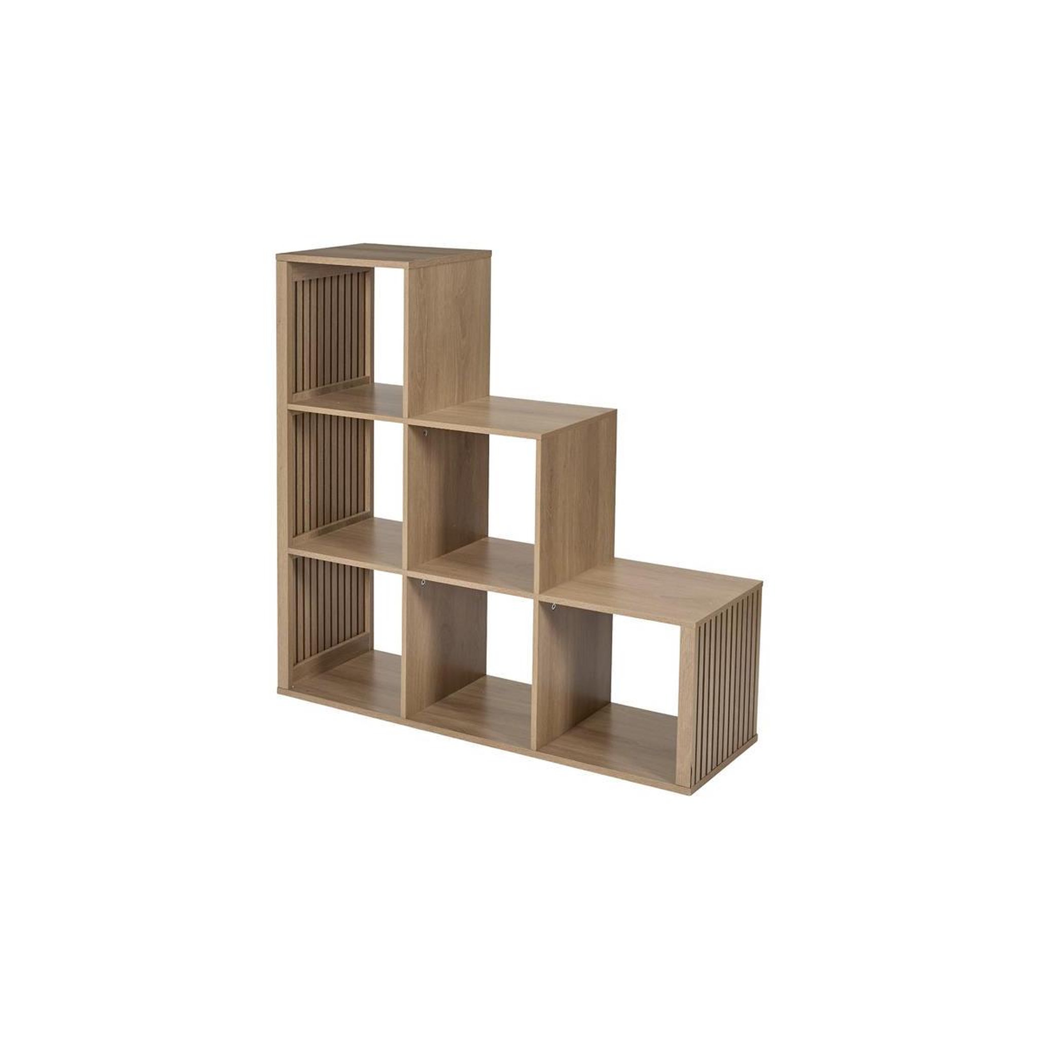 Voir la diapositive 3 : The Home Deco Factory Étagère escalier 6 cases  klaus  102cm marron