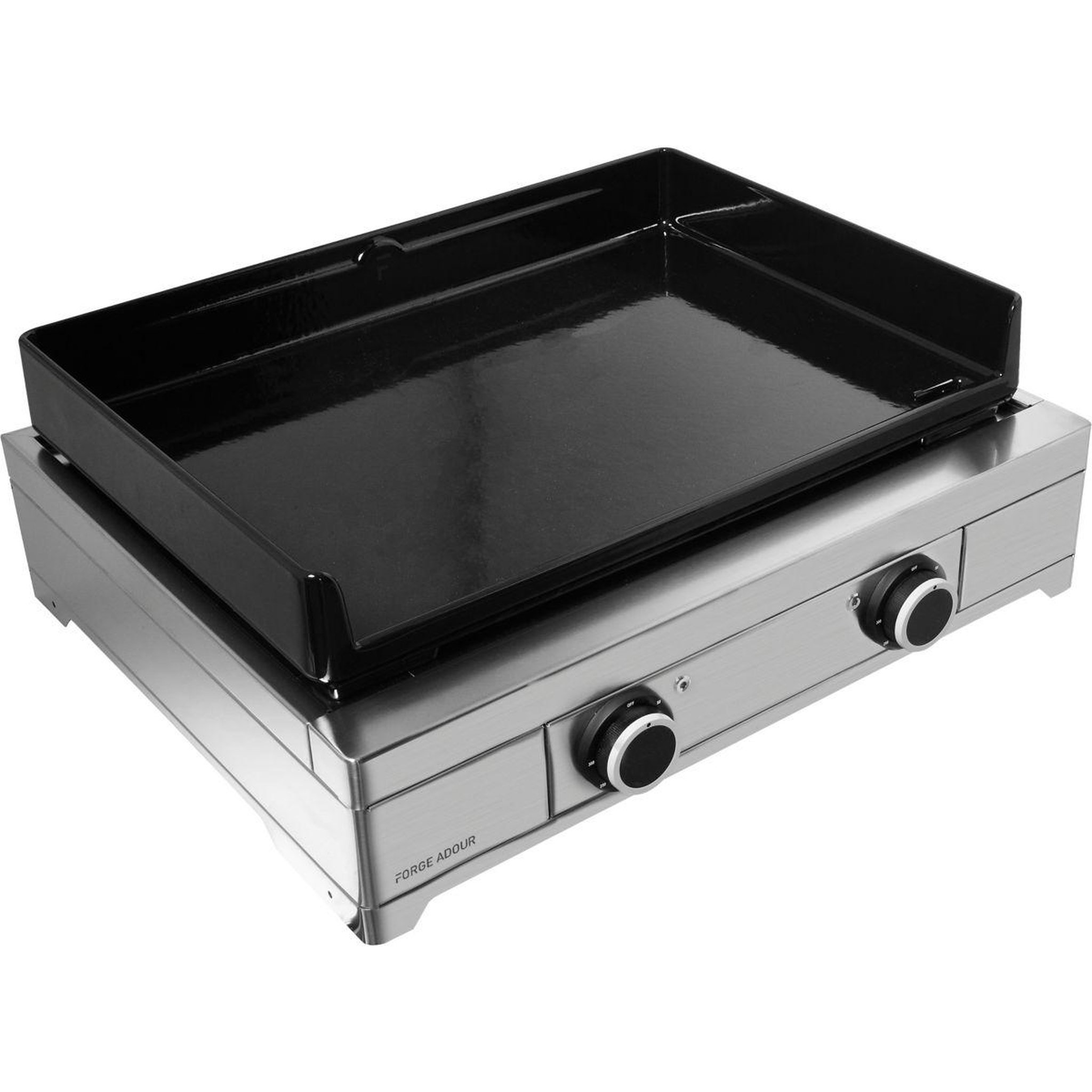 FORGE ADOUR Plancha électrique modern e60 i inox 2 brûleurs à poser, 60x42 cm
