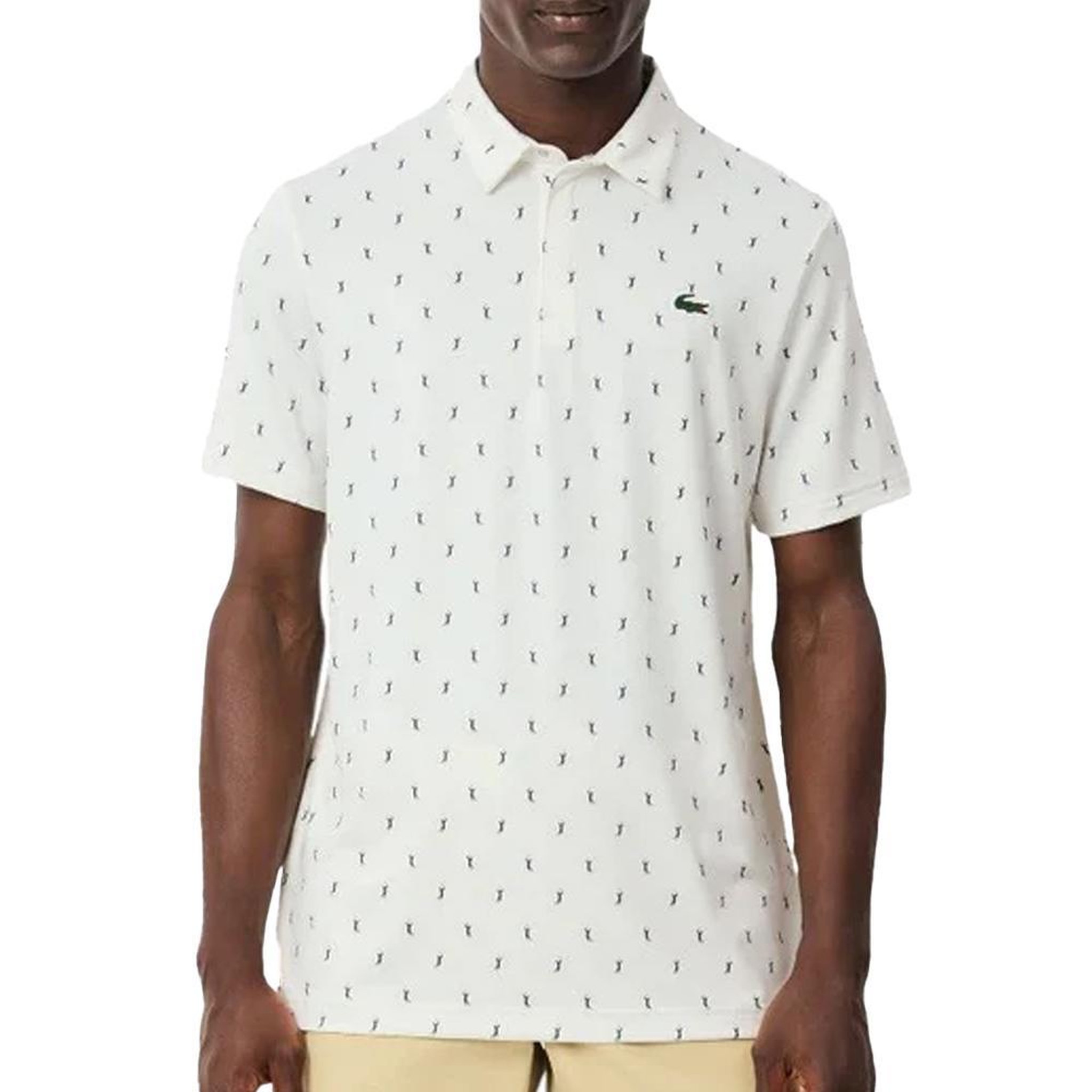 Lacoste Polo de golf blanc homme lacoste regular fit protection uv. Coloris disponibles : Blanc