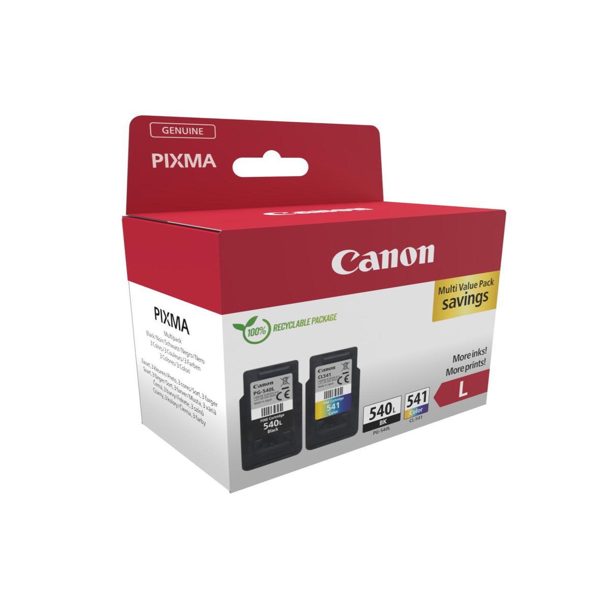 Voir la diapositive 3 : Canon Cartouche d'encre Canon PG540L/CL541XL Pack Valeur Photo Noir et Couleur