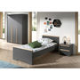 Voir la diapositive 1 : Paris Prix Pack - Lit Enfant, Chevet & Armoire 3 Portes  London  Gris Anthracite