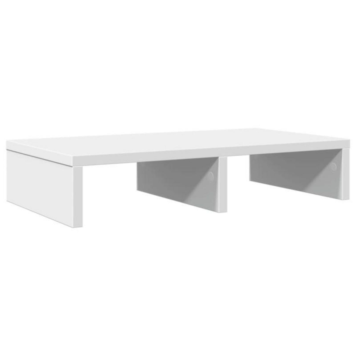 VIDAXL Support de moniteur blanc 50x27x10 cm bois d ingénierie