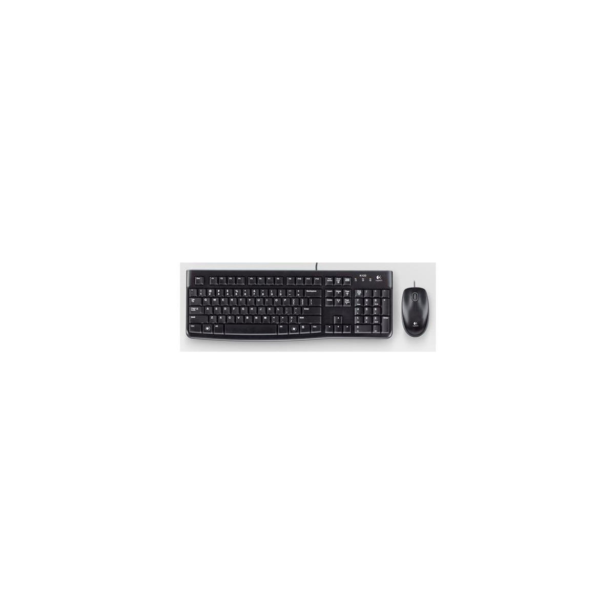 Logitech Logitech Desktop MK120 clavier Souris incluse USB QWERTY Portuguais Noir