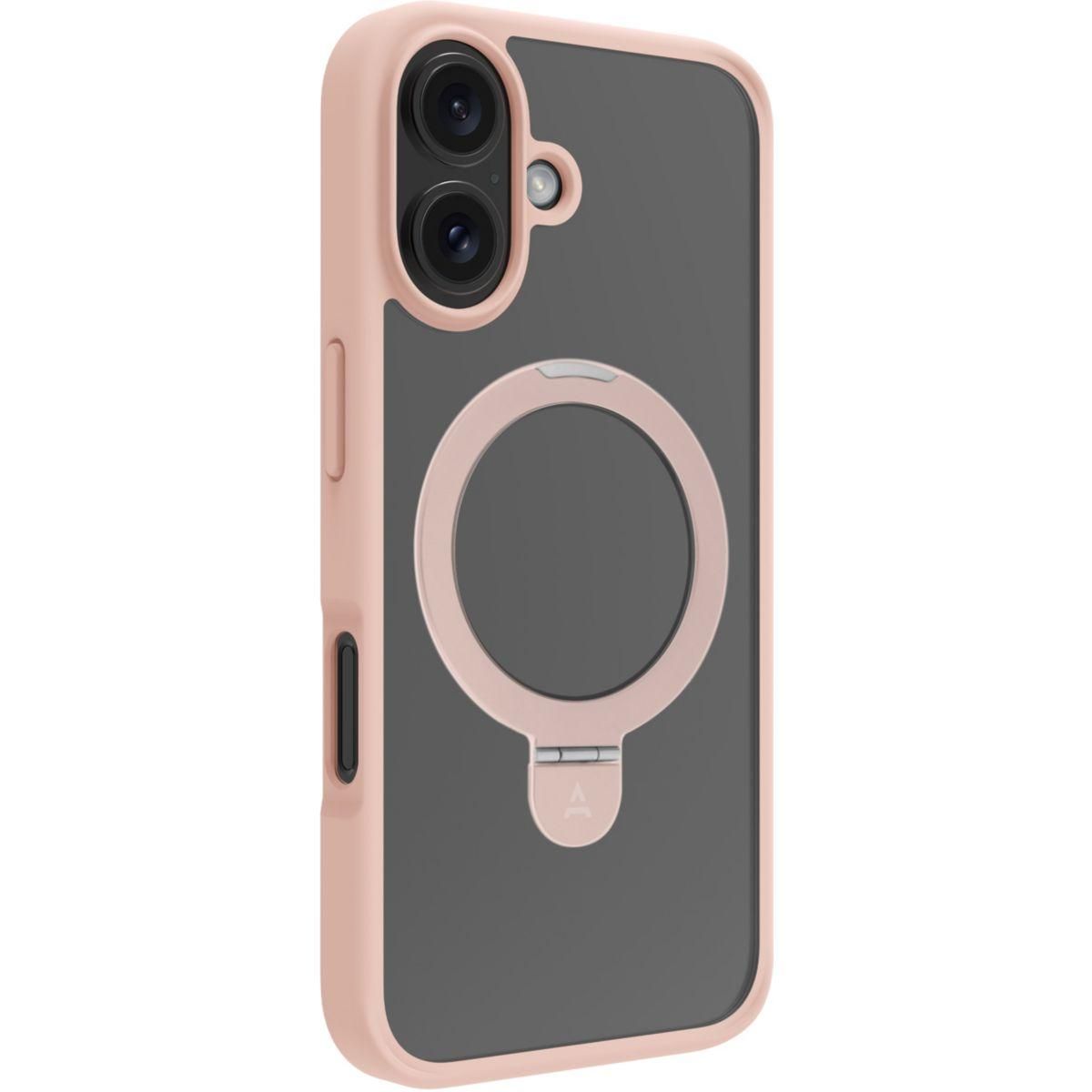 ADEQWAT Coque iPhone 16 magnétique Rose avec support