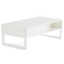 Voir la diapositive 2 : BEST MOBILIER Sofia - table basse - blanc mat - 1 niche - 110 cm