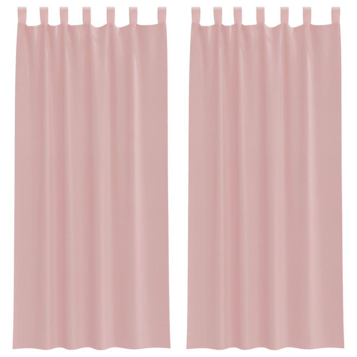 VIDAXL Rideaux en voile avec passe-tringles 2 pcs rose