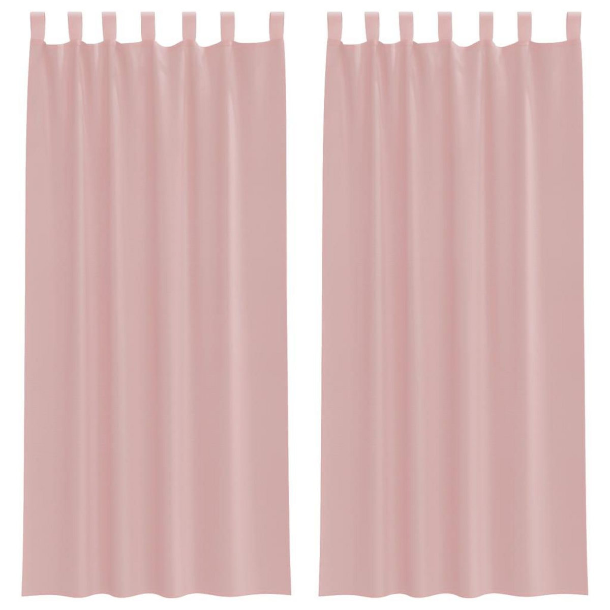 VIDAXL Rideaux en voile avec passe-tringles 2 pcs rose