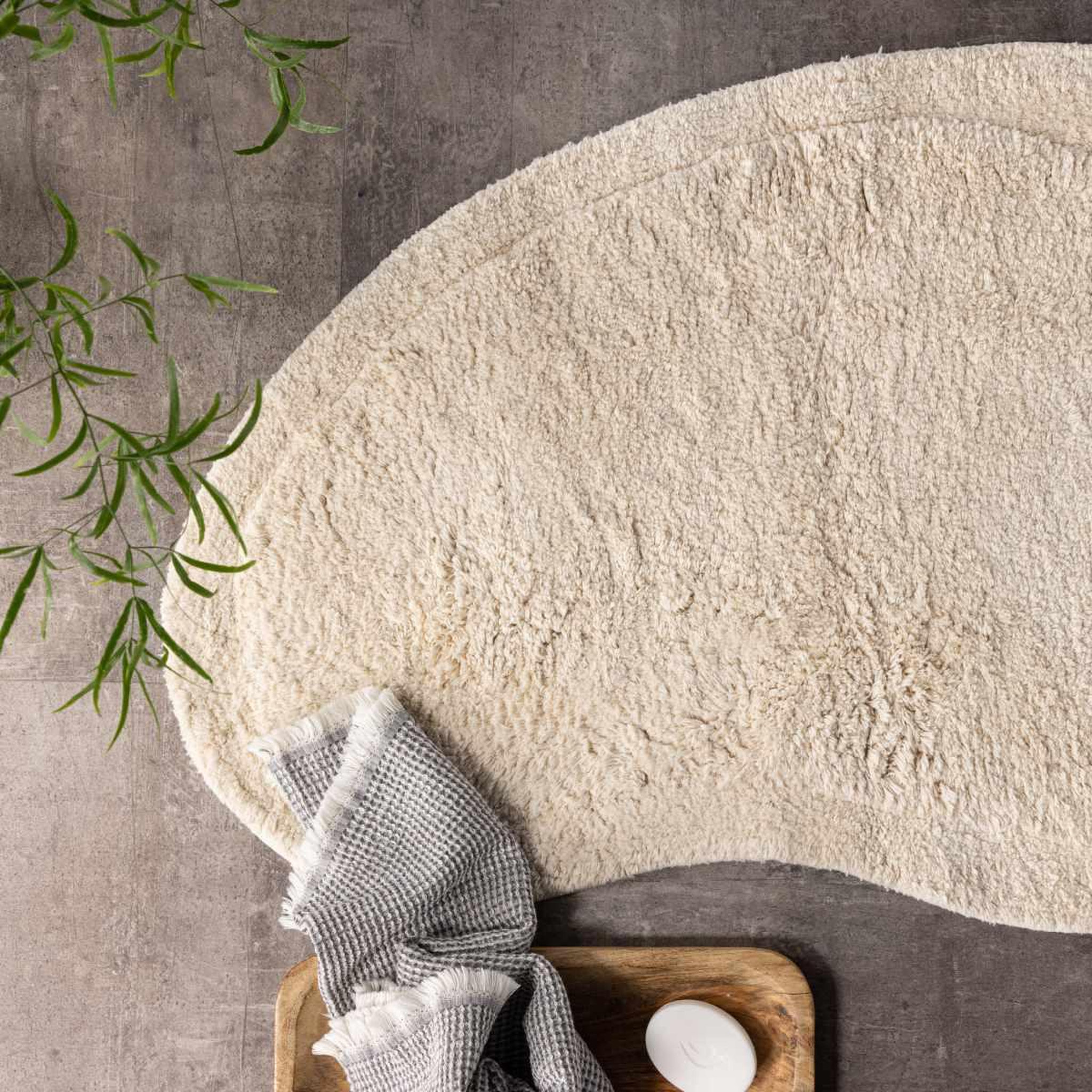 Voir la diapositive 3 : Paris Prix Tapis de salle de bain  elvise  60x85cm naturel