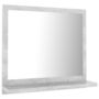 Voir la diapositive 2 : VIDAXL Miroir de salle de bain Gris beton 40x10,5x37cm Bois ingenierie
