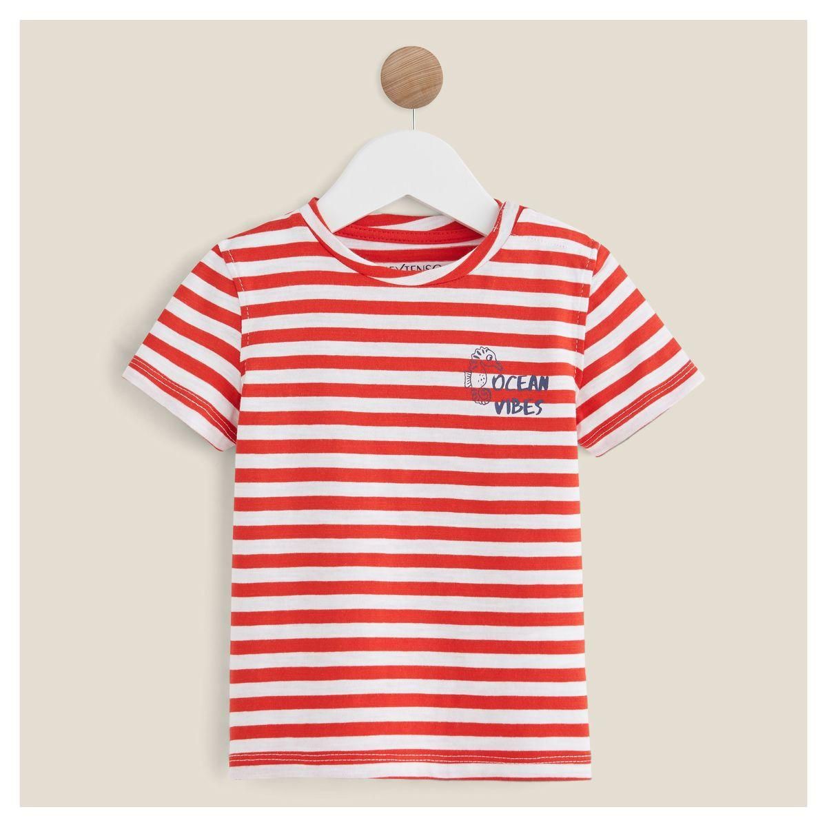 IN EXTENSO T-shirt manches courtes à rayures bébé garçon
