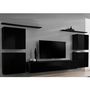 Voir la diapositive 4 : Paris Prix Meuble TV Mural Design  Switch IV  320cm Noir