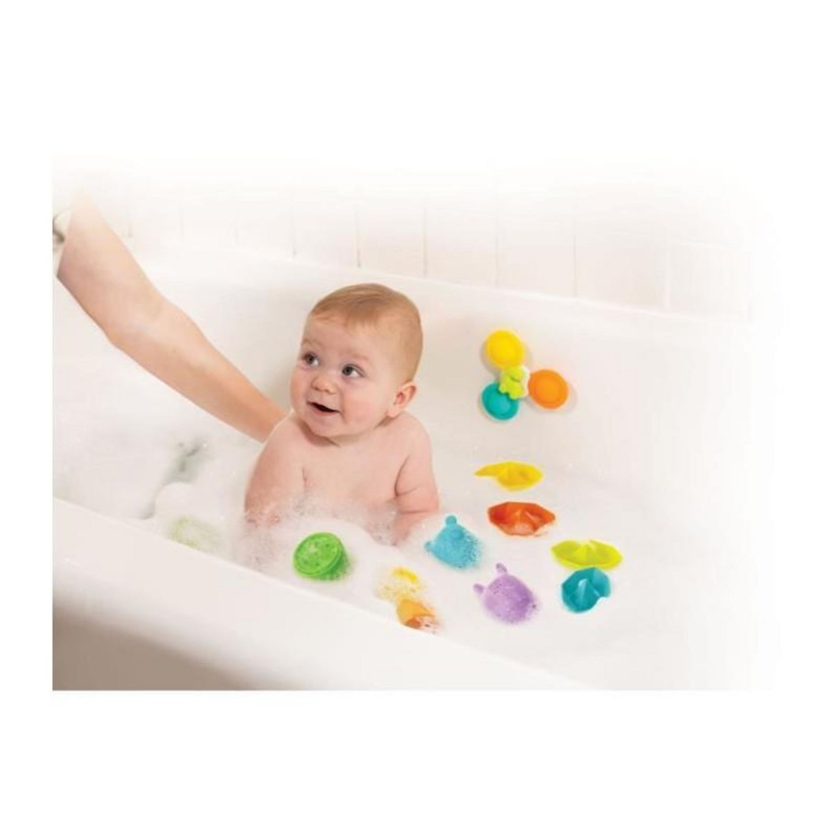 INFANTINO Jouets de bain Infantino Coffret 11 pièces en silicone bleu