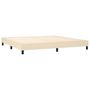 Voir la diapositive 5 : VIDAXL Sommier a lattes de lit et matelas et LED Creme 200x200cm Tissu