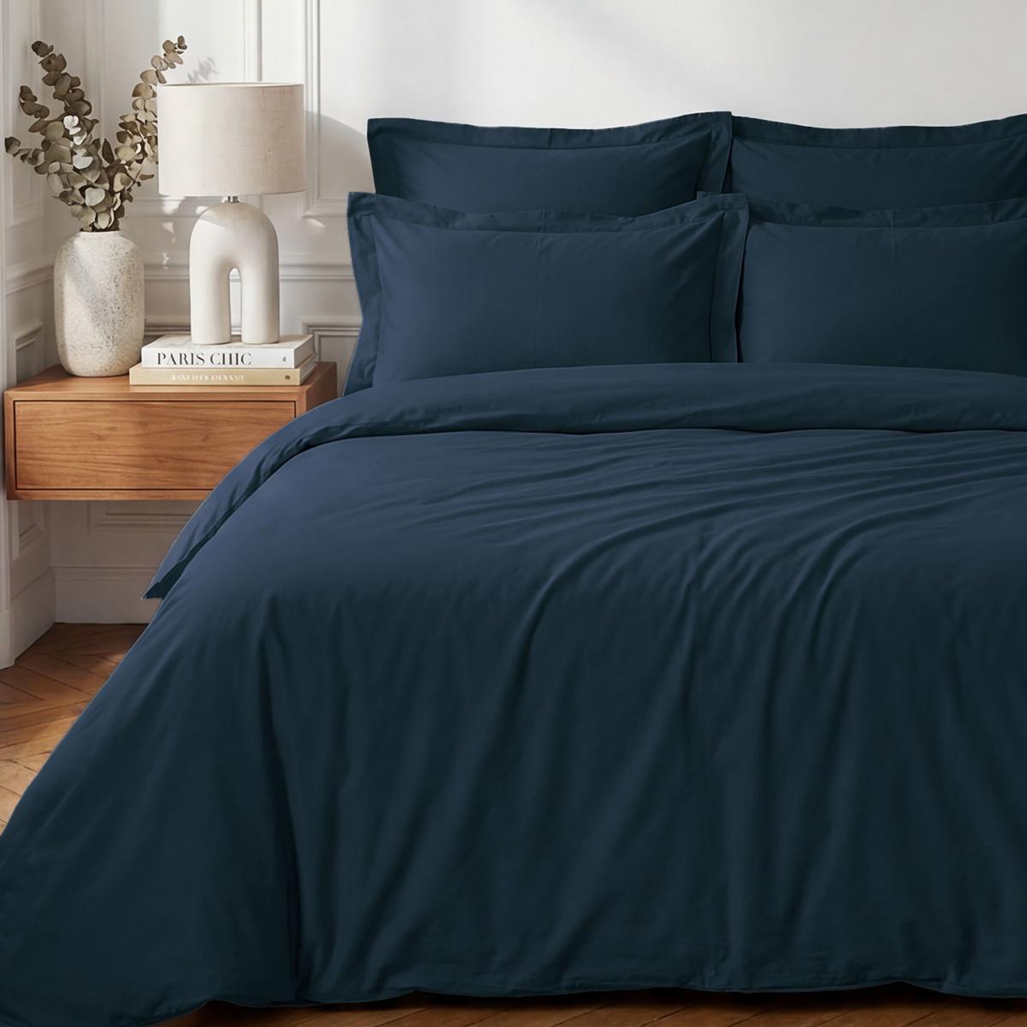 Voir la diapositive 2 : Sensei Maison Housse de couette en percale coton SOFT PERCALE