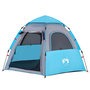 Voir la diapositive 4 : VIDAXL Tente de camping cabine 4 personnes bleu liberation rapide