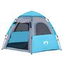 Voir la diapositive 4 : VIDAXL Tente de camping cabine 4 personnes bleu liberation rapide