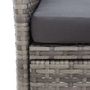 Voir la diapositive 5 : VIDAXL Banc de jardin 2 places et table a the 143 cm poly rotin gris