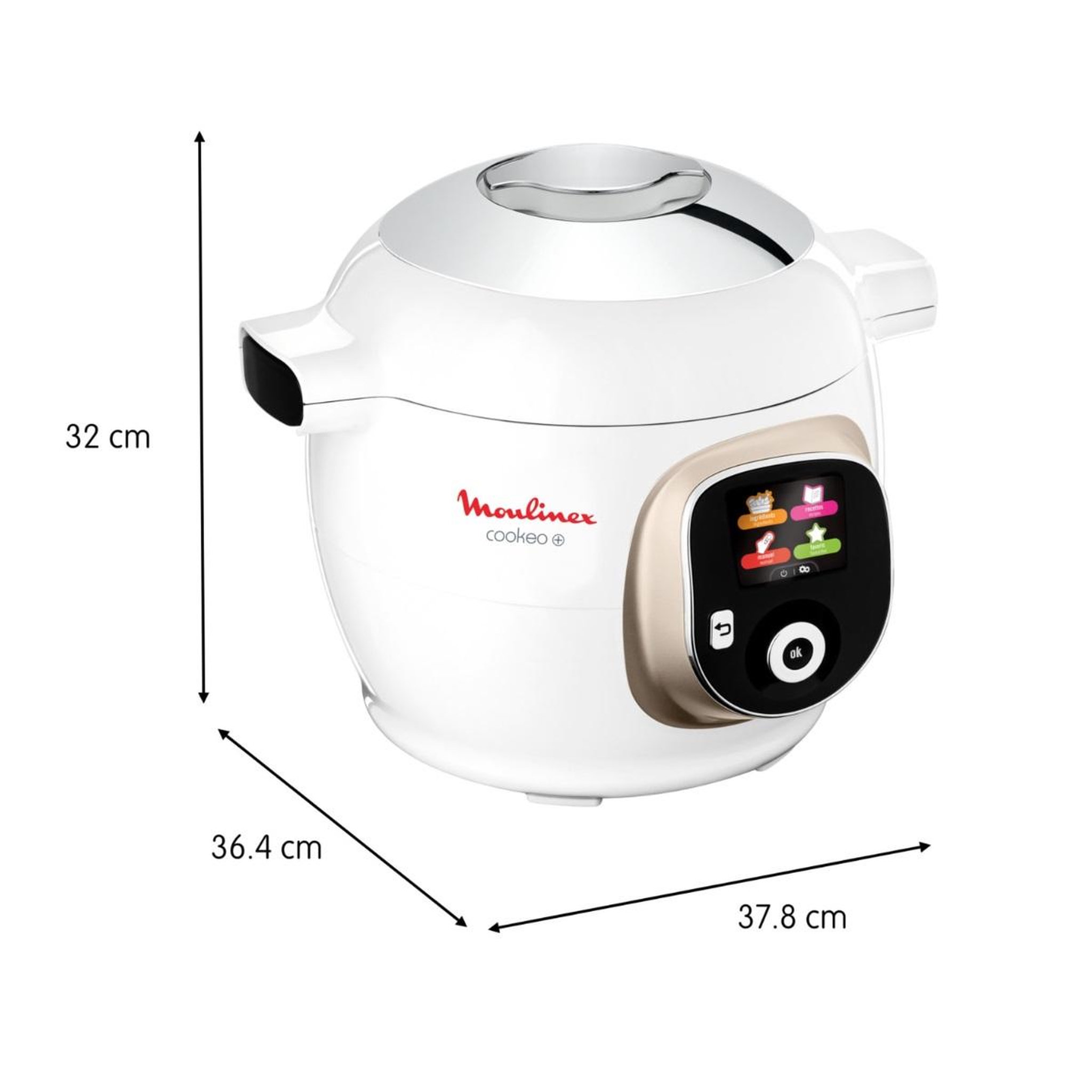 Voir la diapositive 5 : MOULINEX Multicuiseur intelligent 1600w blanc - yy5412fb