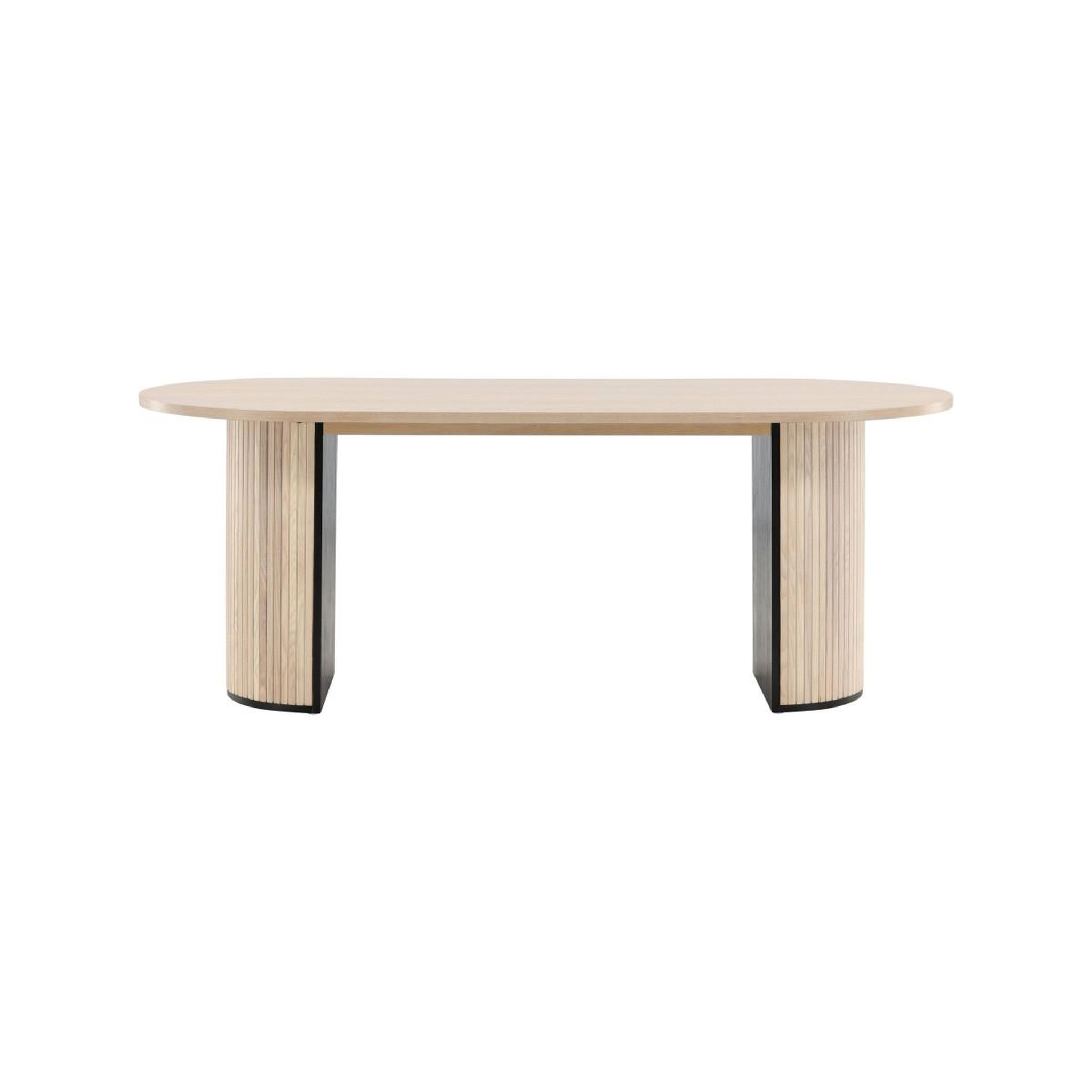 Voir la diapositive 2 : Paris Prix Table à manger ovale  bianca  200cm naturel