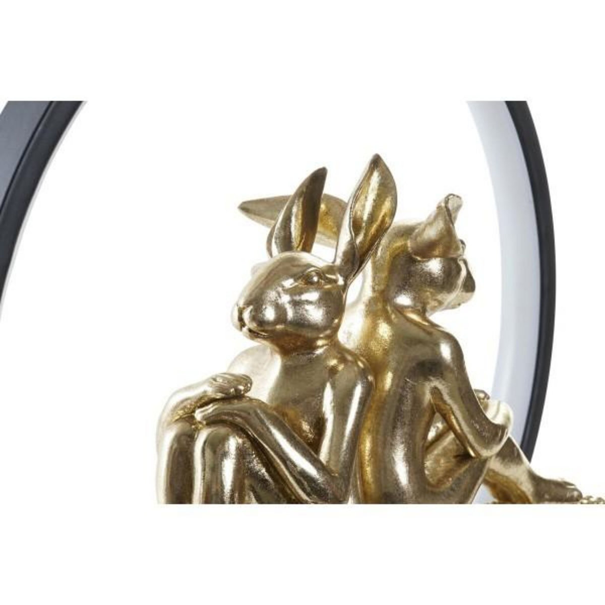 MARKET24 Décoration lumineuse DKD Home Decor Love Lapin Résine (30 x 11 x 31,5 cm)