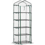 Voir la diapositive 1 : OUTSUNNY Serre de jardin balcon étagère serre 5 niveaux 0,69L x 0,49l x 1,93H m acier galvanisé bâche amovible PVC vert
