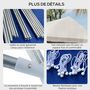 Voir la diapositive 6 : OUTSUNNY Barnum tonnelle chapiteau de jardin dim. 4L x 2,95l x 2,85H m - 4 fenêtres, 2 portes - acier galvanisé PE blanc gris