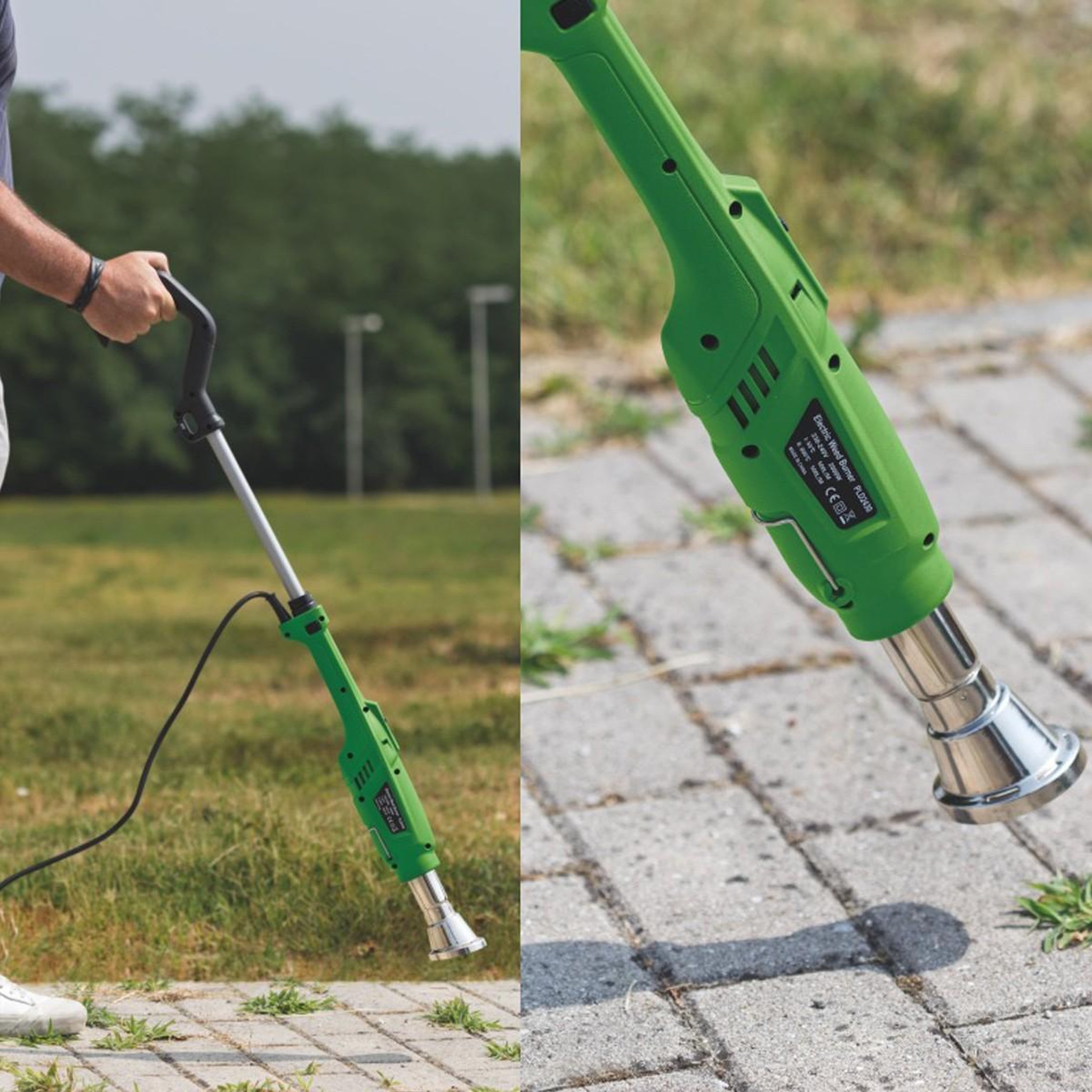Voir la diapositive 4 : KZ GARDEN Désherbeur thermique 2000w électrique + 2 embouts à flamme