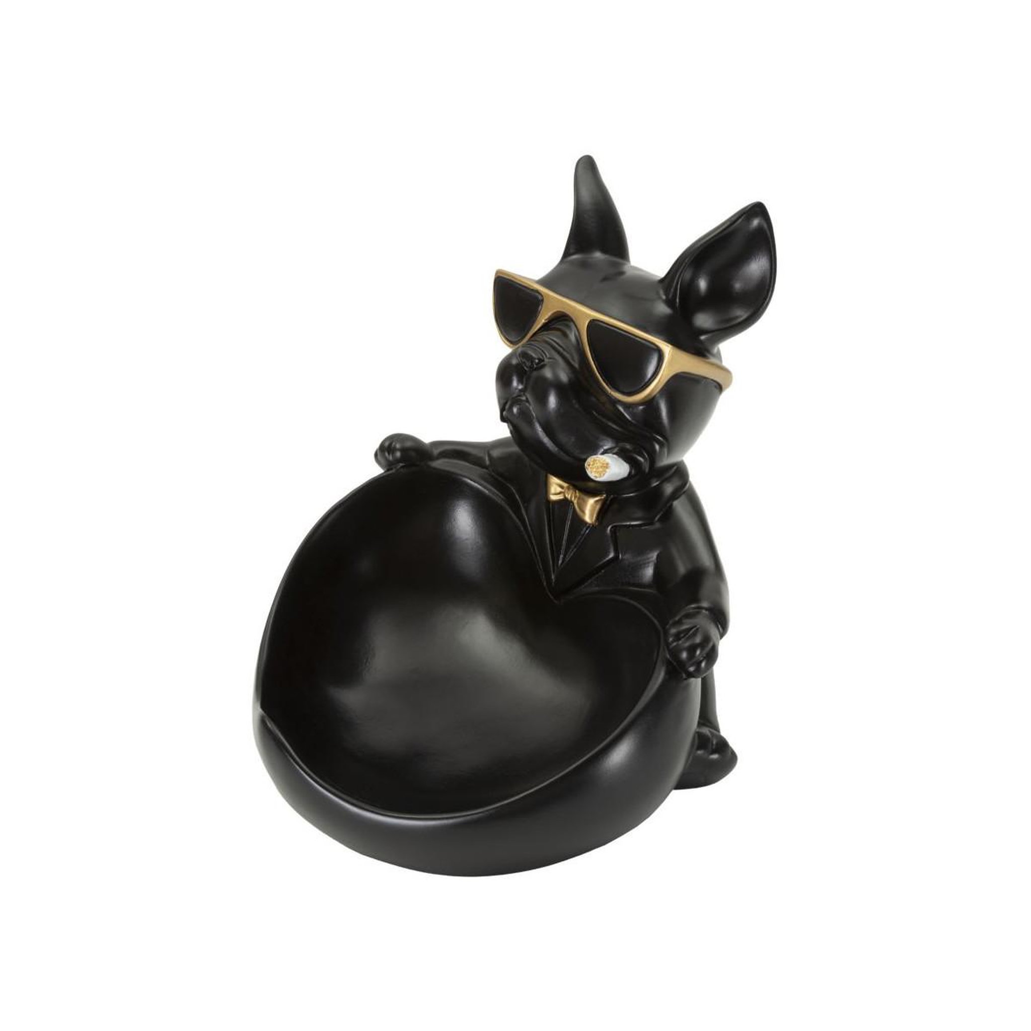 Voir la diapositive 4 : Paris Prix Vide-poche statuette chien  dog ball  20cm noir