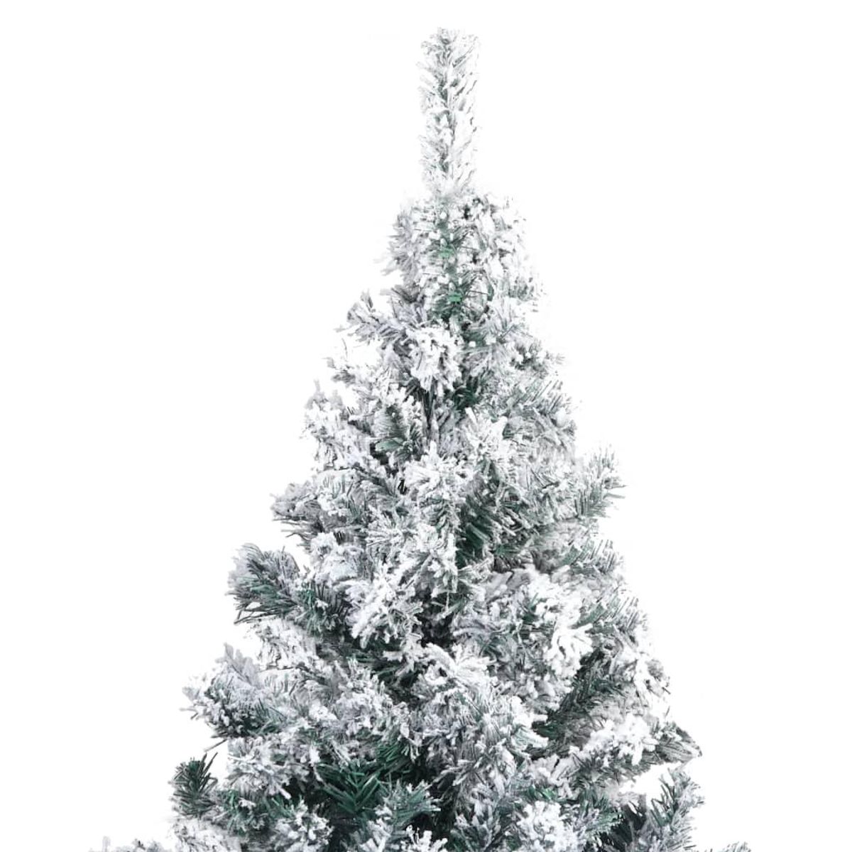 VIDAXL Sapin de Noël artificiel avec neige floquee vert 210 cm PVC