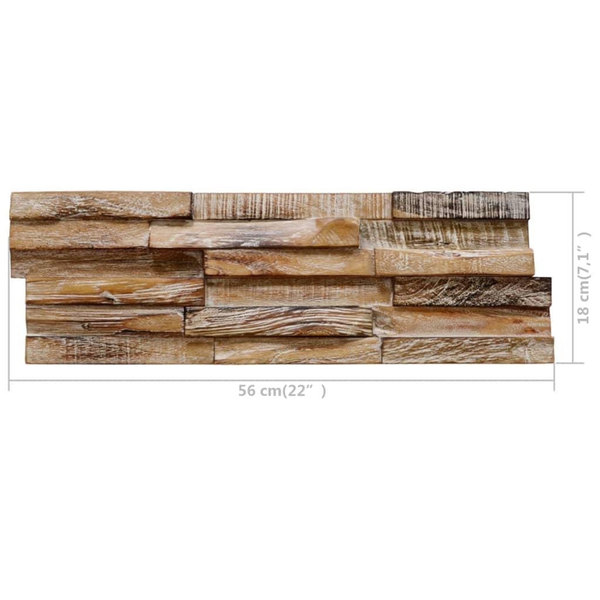 Voir la diapositive 5 : VIDAXL Panneaux de revetement mural 3d 10 pcs 1,01 m^2 bois de teck