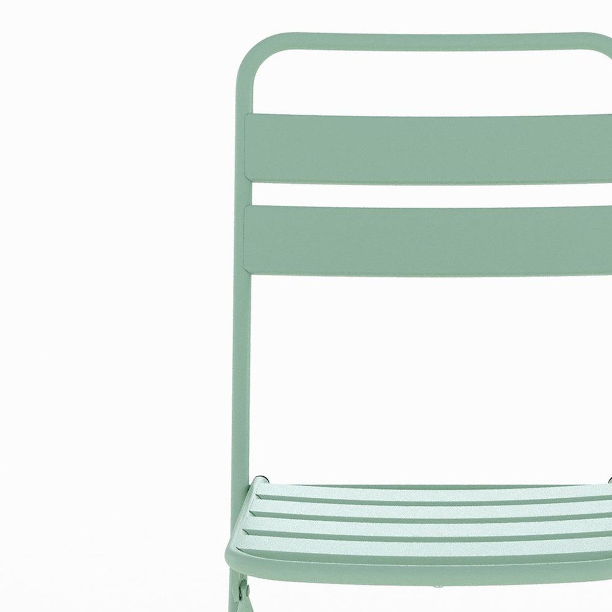 Rendez vous déco Table ronde et chaises de jardin pliantes 2 places en métal vert-Yumi