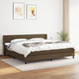 Voir la diapositive 2 : VIDAXL Sommier a lattes de lit avec matelas Marron fonce 200x200 cm