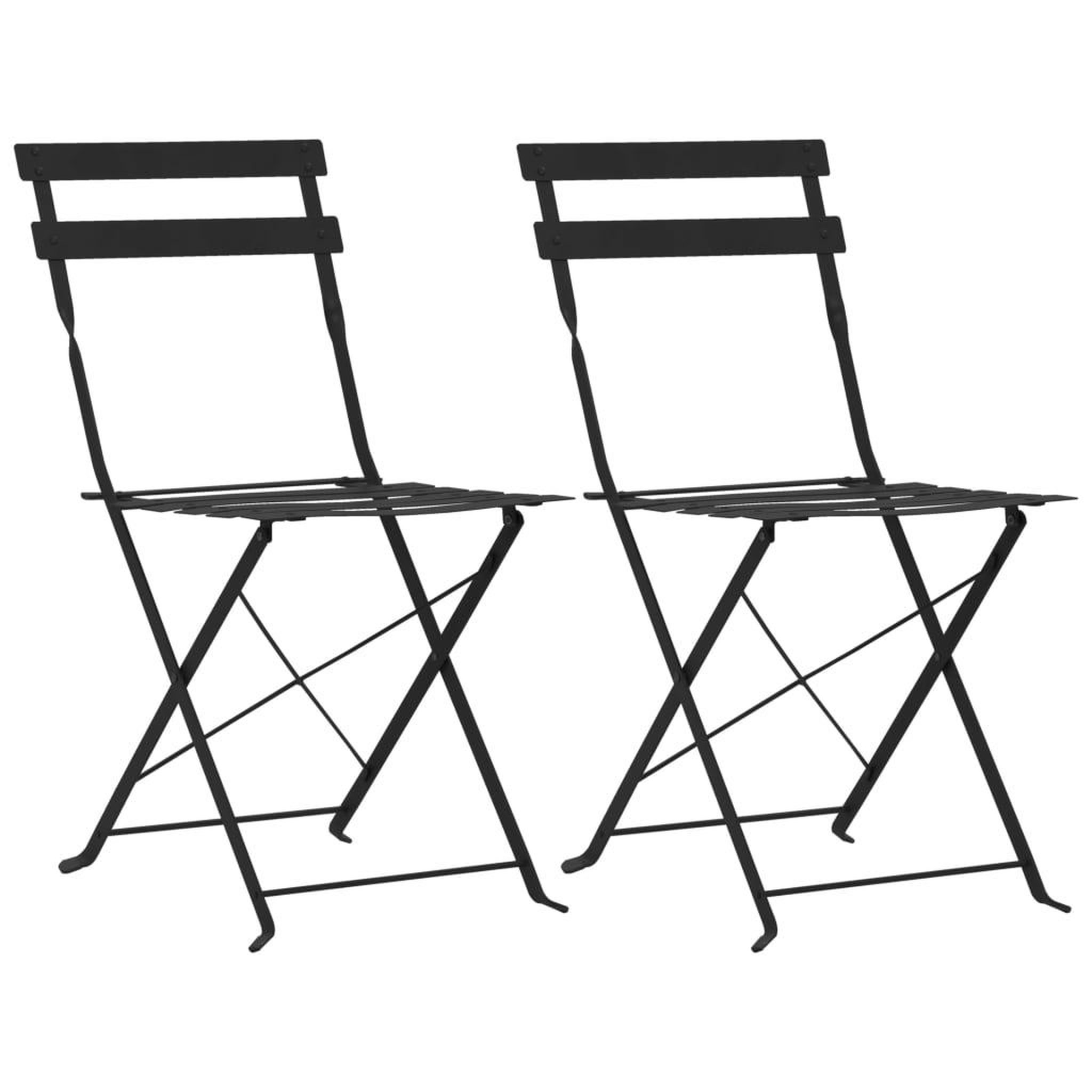 Voir la diapositive 5 : VIDAXL Ensemble de bistro 3 pcs Acier Noir