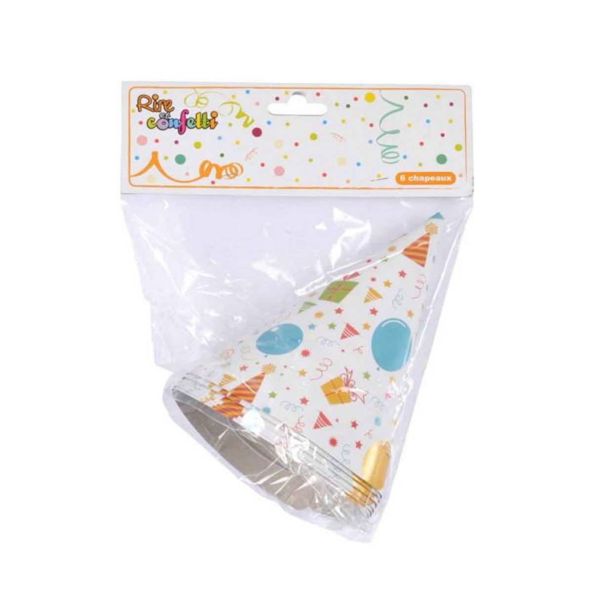 Paris Prix Lot de 6 Chapeaux en Papier  Fête  16cm Blanc