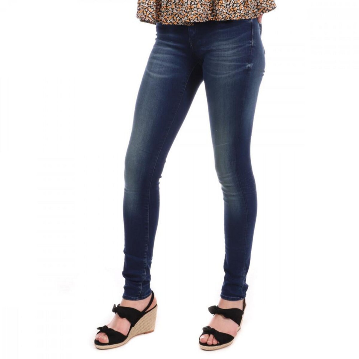 Jean Skinny Bleu Femme G Star 3301 Jeg pas cher Auchan.fr