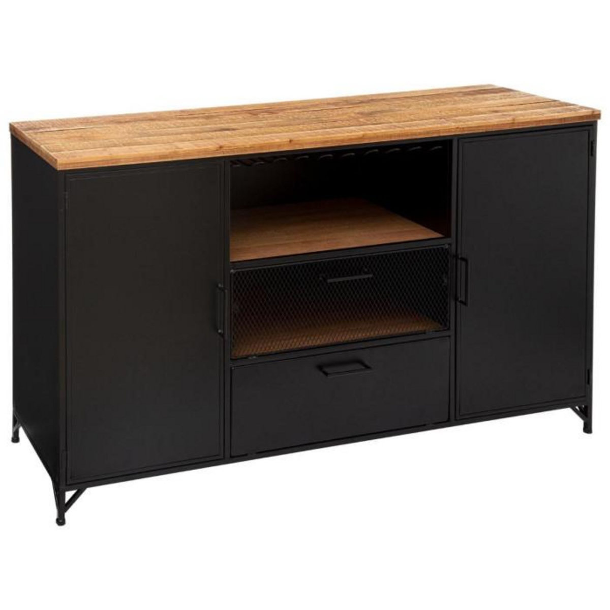 ATMOSPHERA Buffet 2 Portes & 2 Niveaux  Cierna  140cm Noir