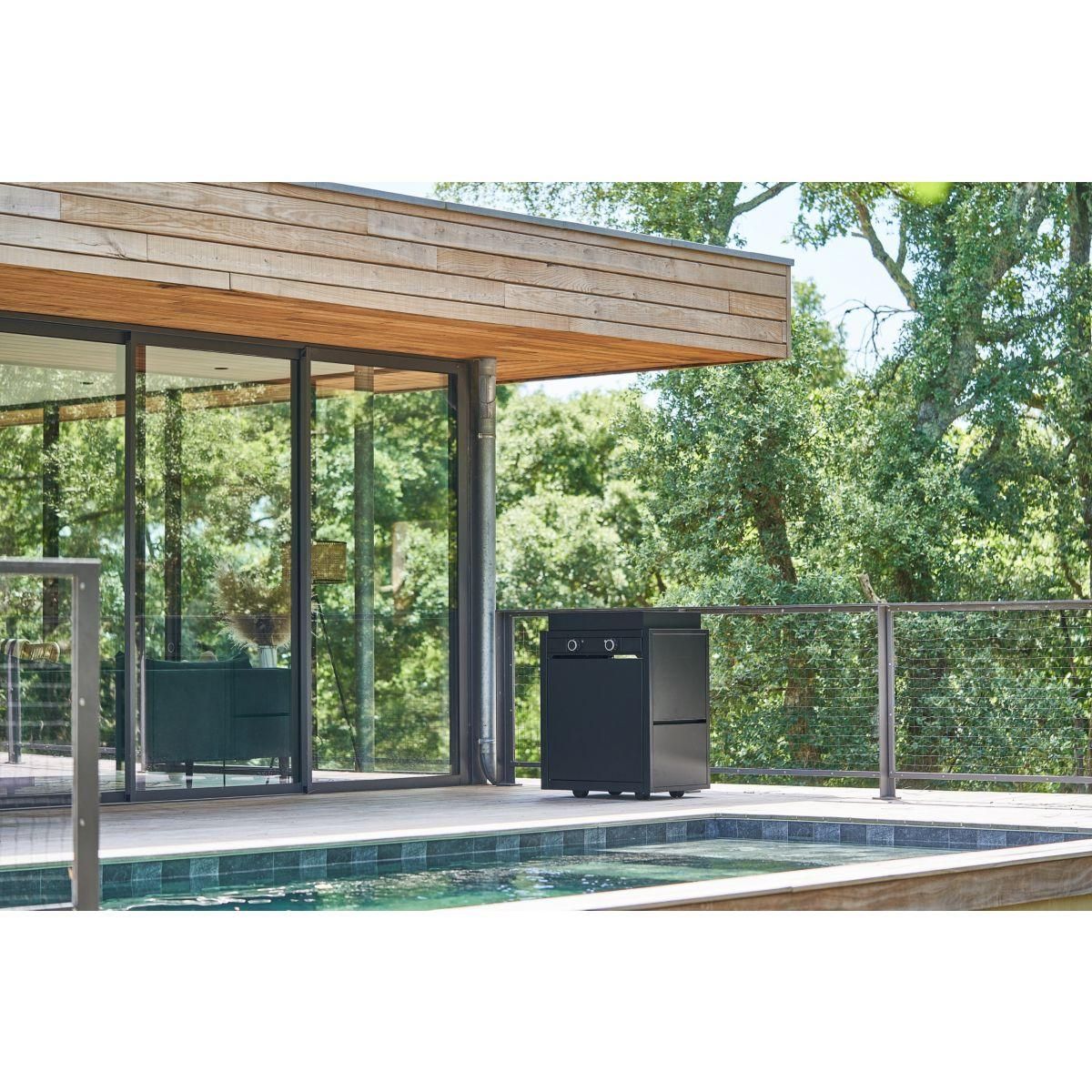 FORGE ADOUR Chariot pour plancha noir/acier - CHMAF60N