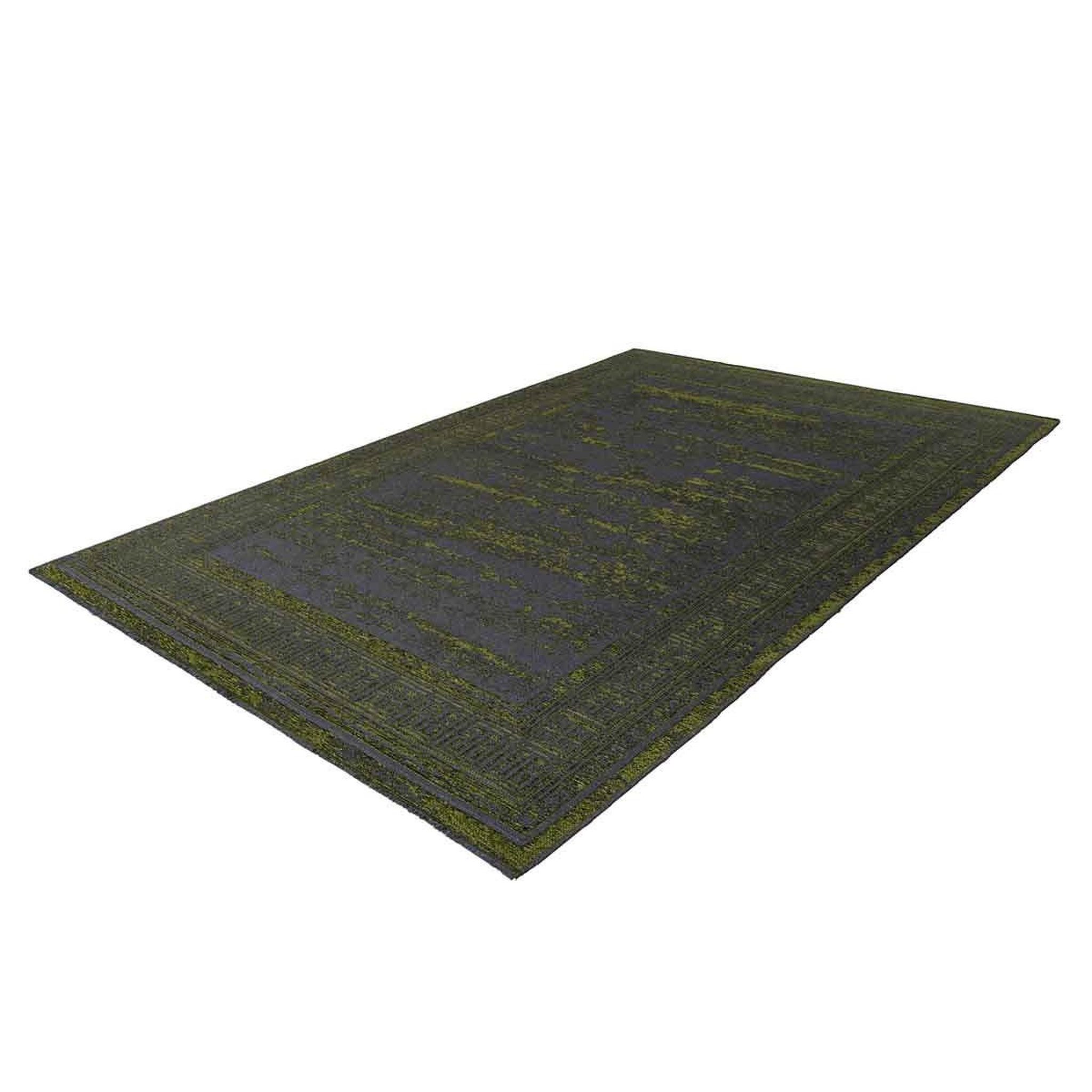 Voir la diapositive 2 : Paris Prix Tapis Tissé à Poils Plats Rétro  Kalevi  Vert