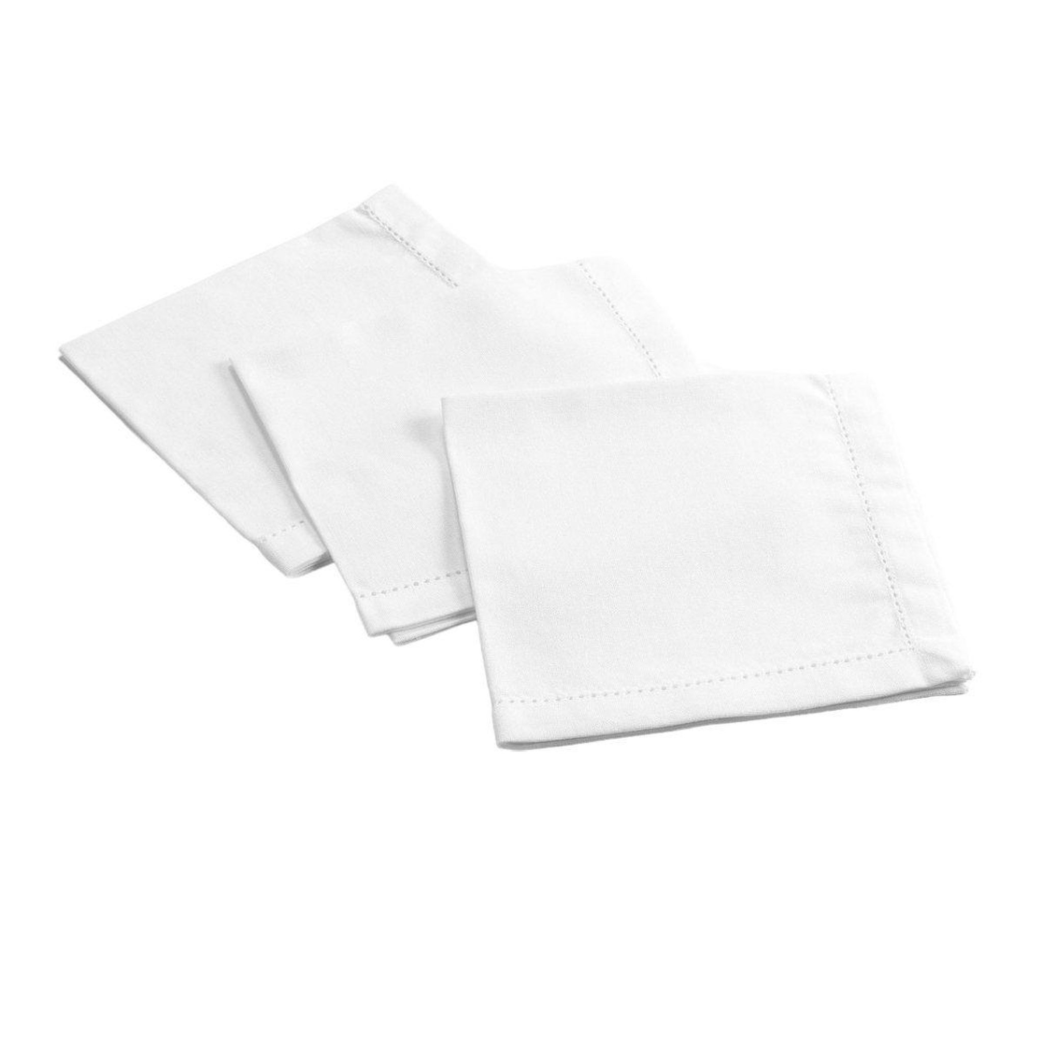 Douceur d'Intérieur Lot de 3 serviettes de table  charline  40x40cm blanc