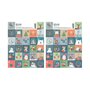 Artemio 54 stickers timbres de Noël 3 cm
