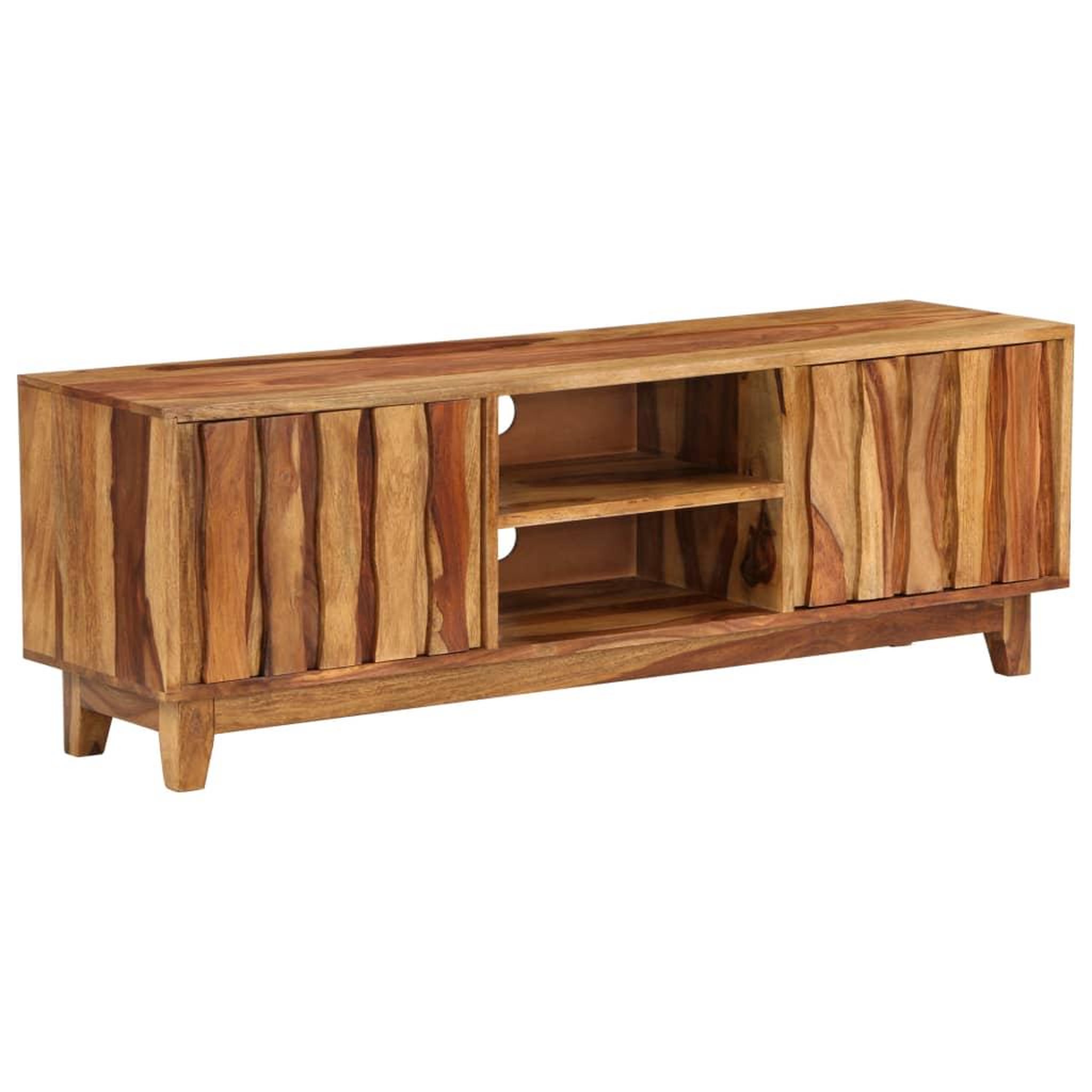 Voir la diapositive 1 : VIDAXL Meuble TV Bois massif de Sesham 118 x 30 x 40 cm