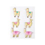 Voir la diapositive 2 : Paris Prix Lot de 6 Stickers en Bois  Lama  5cm Multicolore