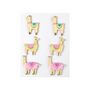 Voir la diapositive 2 : Paris Prix Lot de 6 Stickers en Bois  Lama  5cm Multicolore