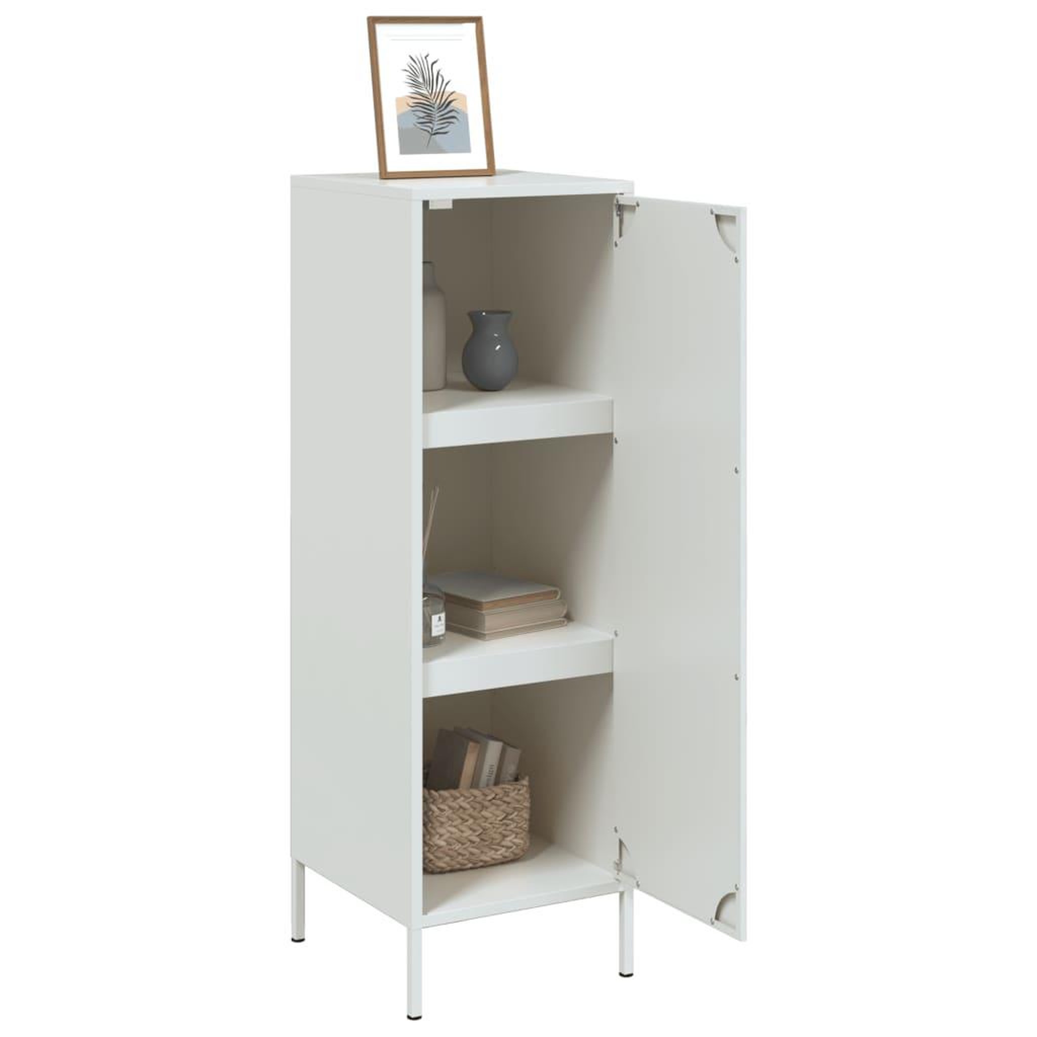 Voir la diapositive 5 : VIDAXL Buffet haut blanc 36x39x113 cm acier