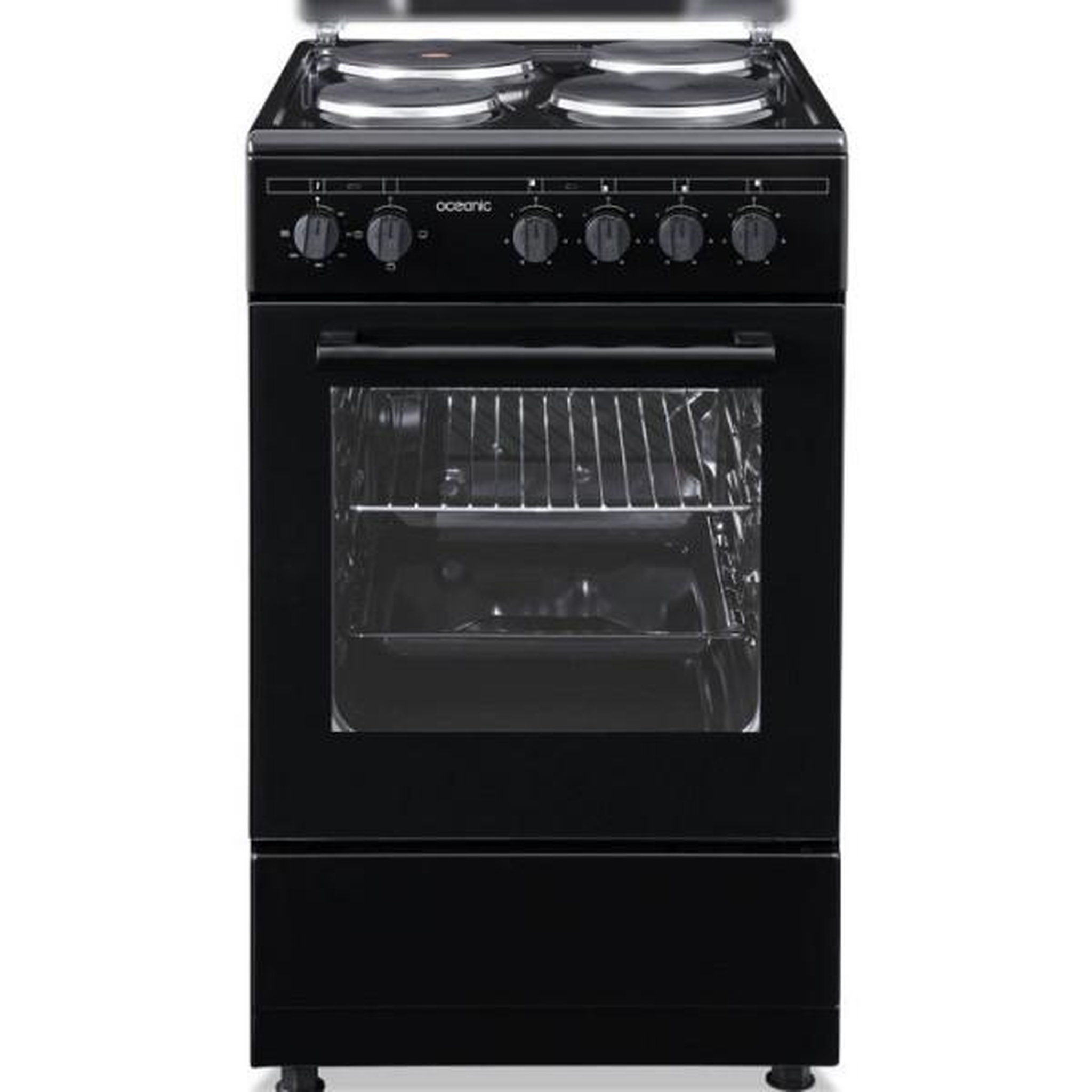 OCEANIC Cuisiniere  électrique - OCEANIC - OCEACE5060B - 4 feux - 6800 W - L49,8 x P61 x H 86 cm - Noir