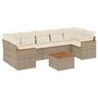 Voir la diapositive 2 : VIDAXL Salon de jardin avec coussins 8 pcs beige resine tressee