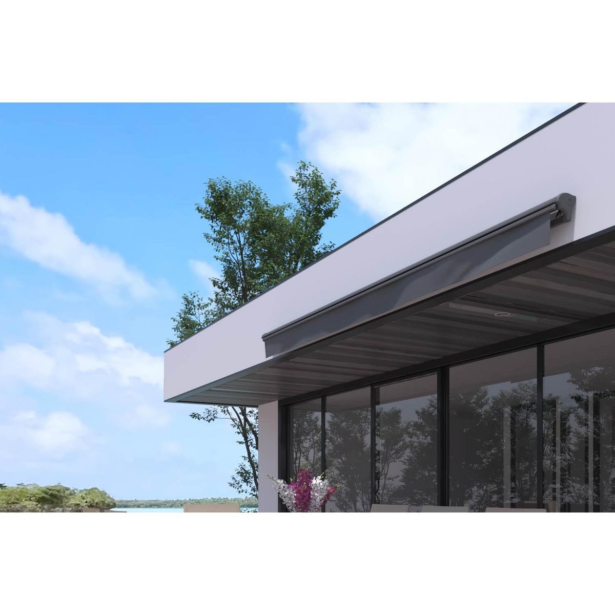 CONCEPT USINE Store banne 4 x 3 m gris LOZIO